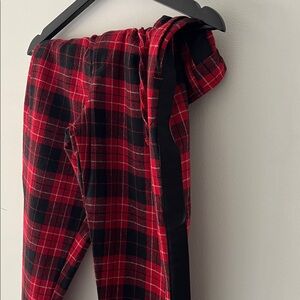 Boohooman Red and Black Checkered Men's Pants
